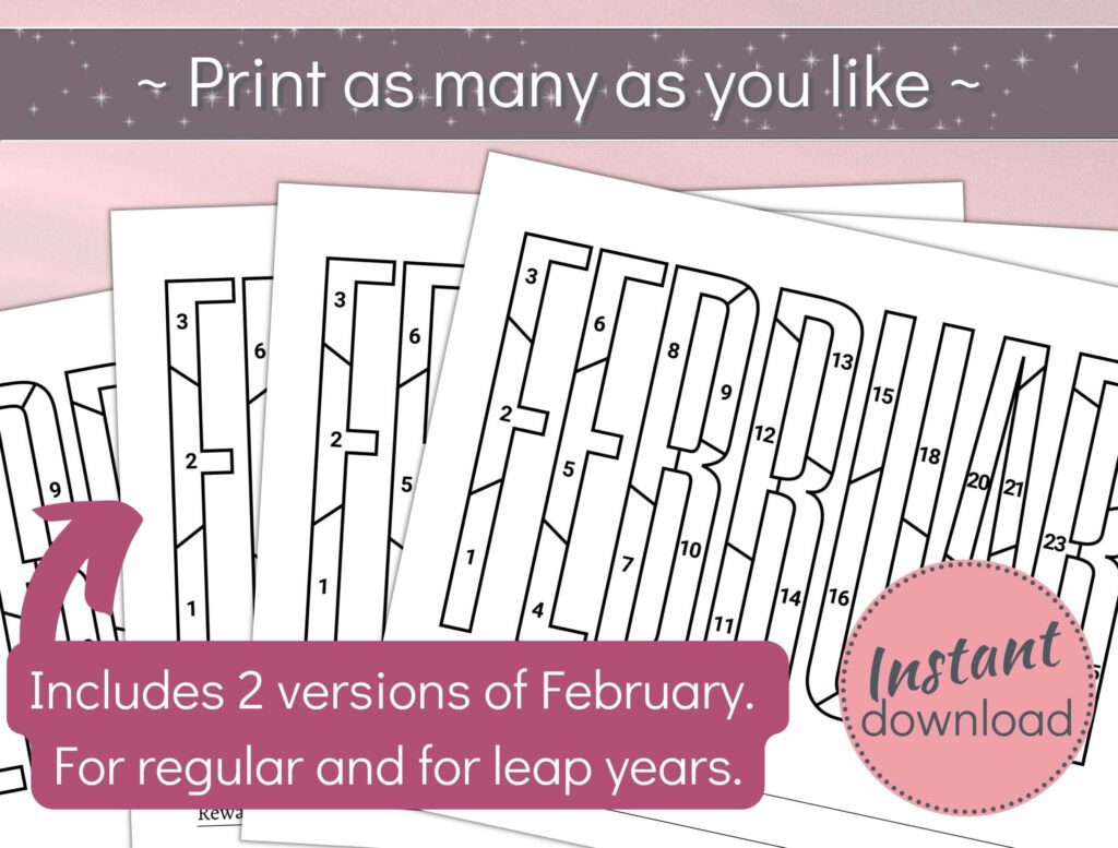 printable challenge tracker bundle