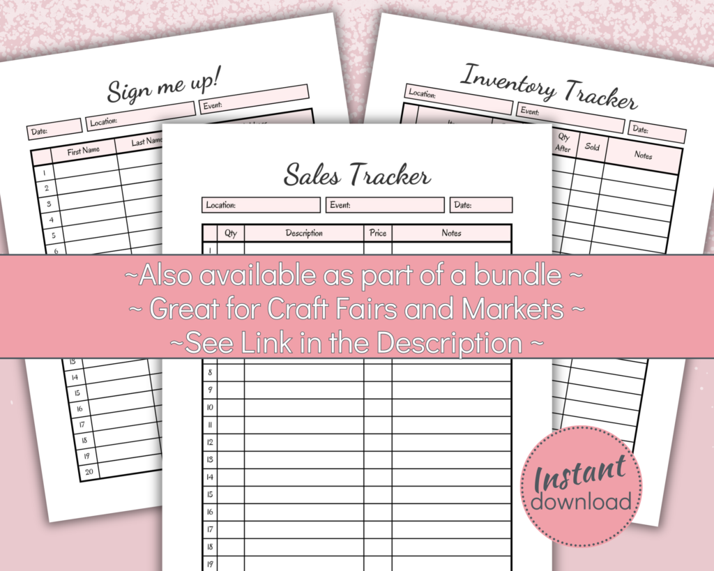 Craft Fair Bundle for small handmade business
