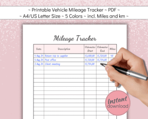Printable Mileage Tracker